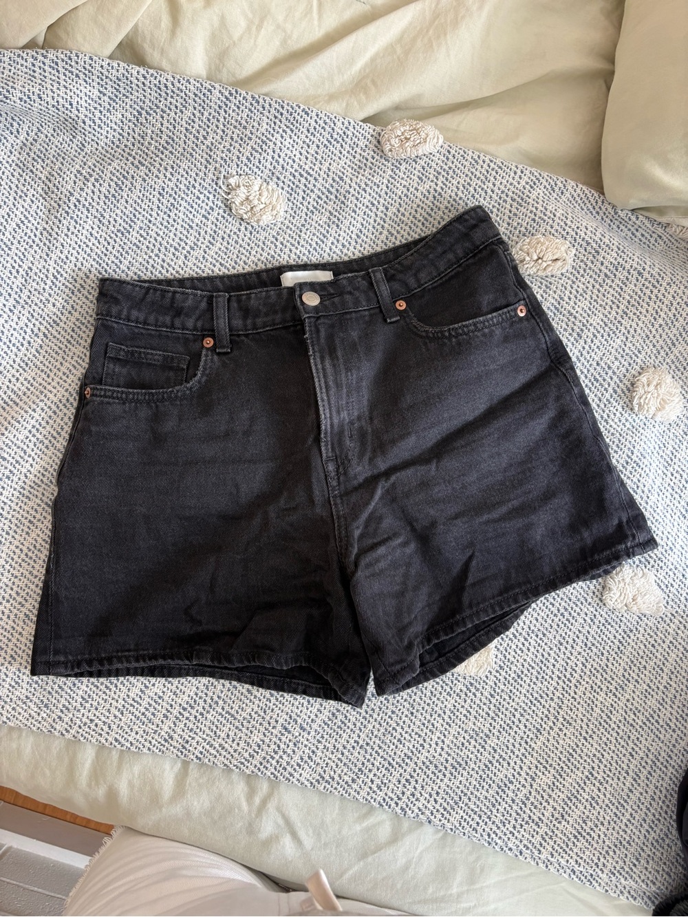 H&M dark denim shorts